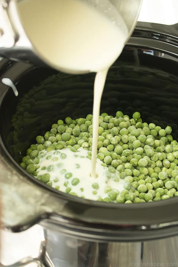 Slow Cooker Creamed Peas
