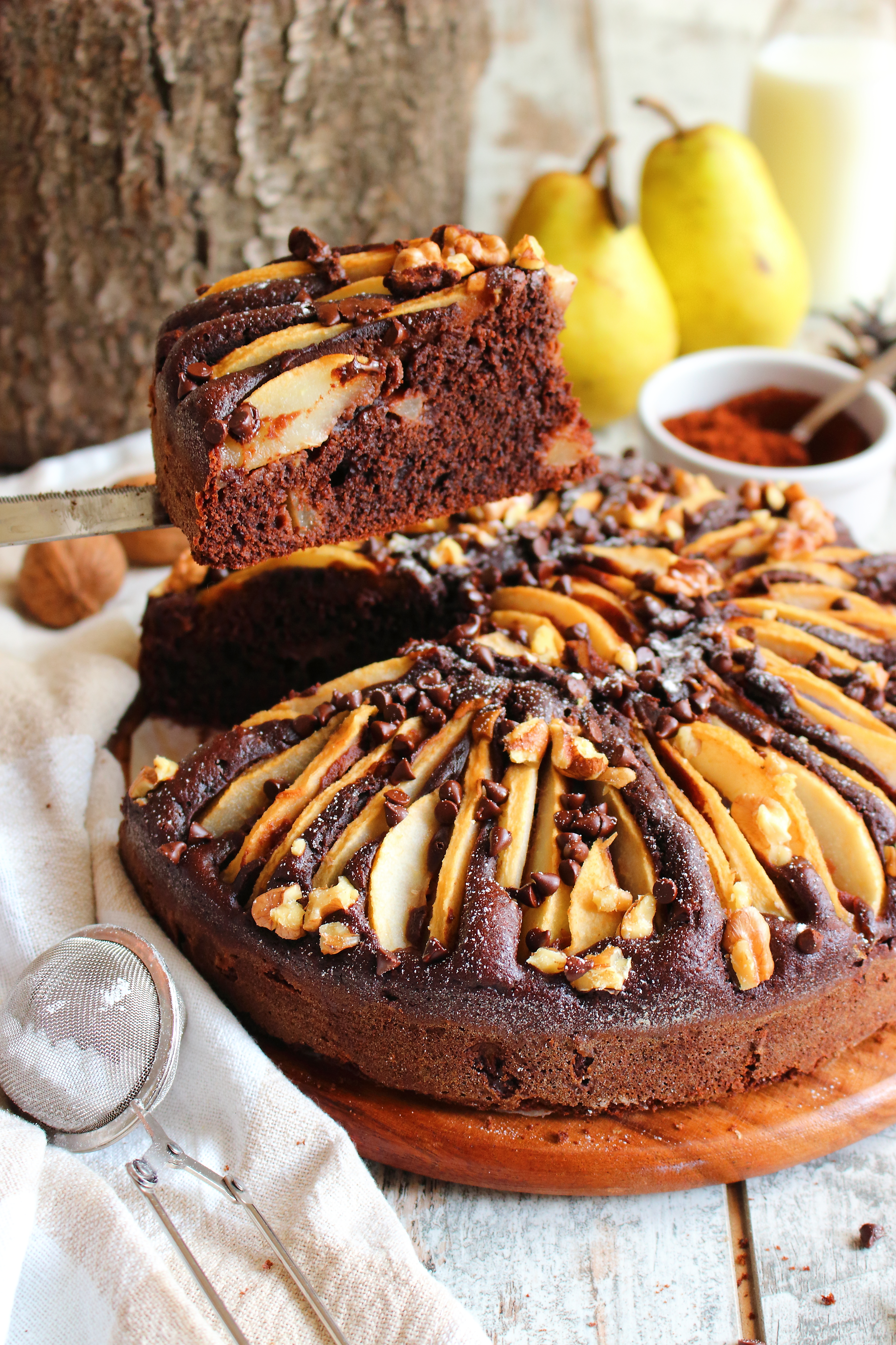 Torta Soffice Cioccolato Pere E Noci Cinnamon Lover Blog