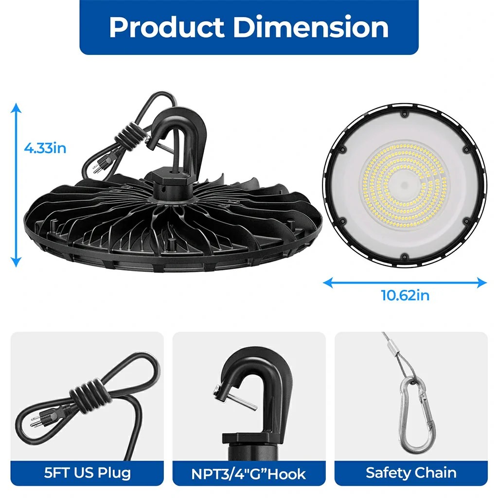 HighEfficiency LED High Bay Light 155W, 5000K Callisto Pro Series