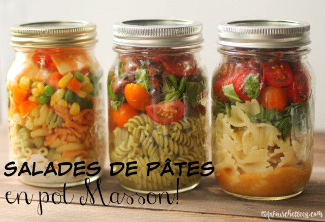 Trois recettes de pâtes en pot Masson pour des lunchs rapides! Cinq