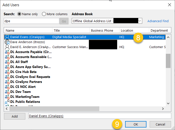 OutlookKalender in der Outlook Desktop App freigeben CiraSync