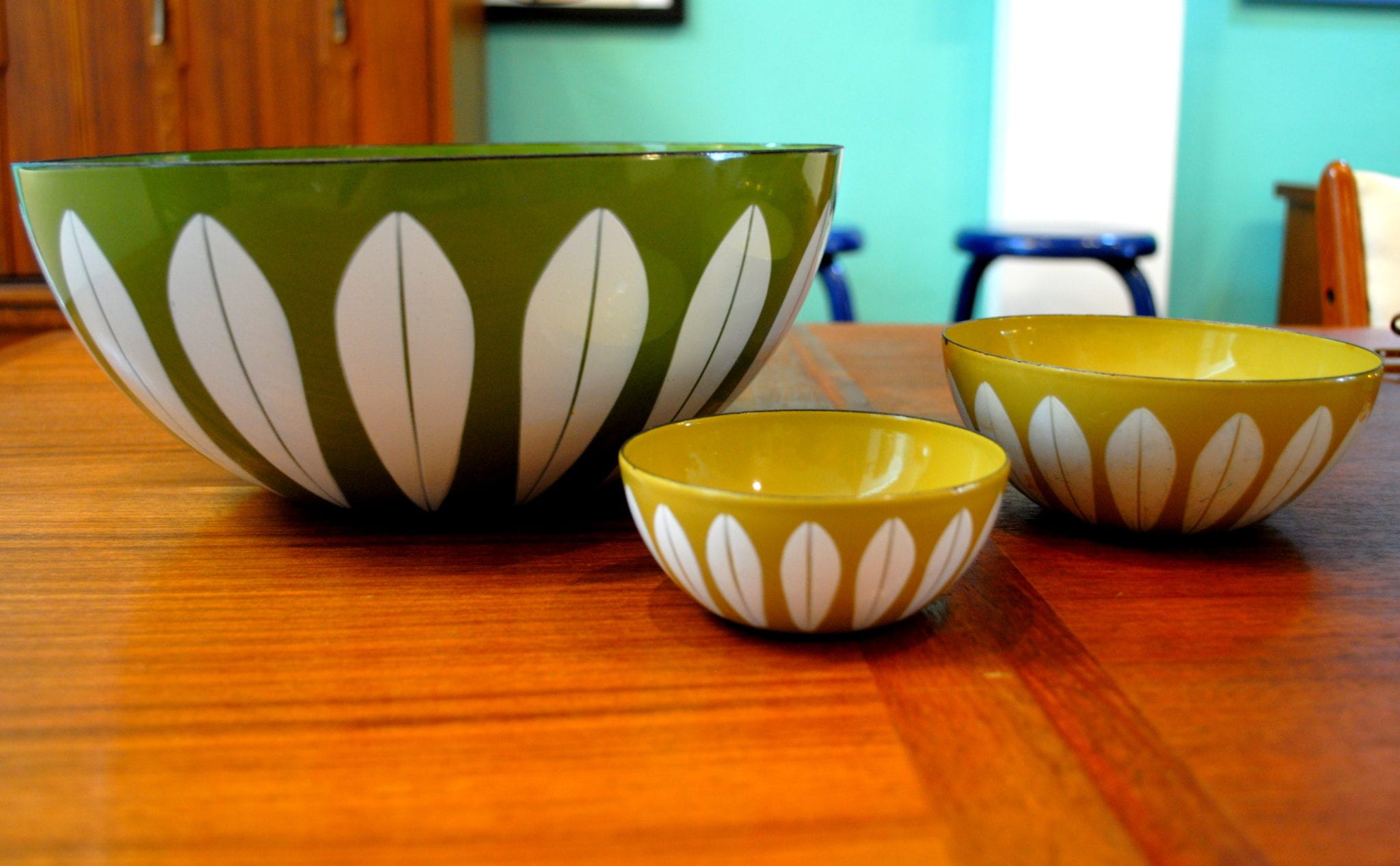 Mid Century Enamelware Bowls Circa
