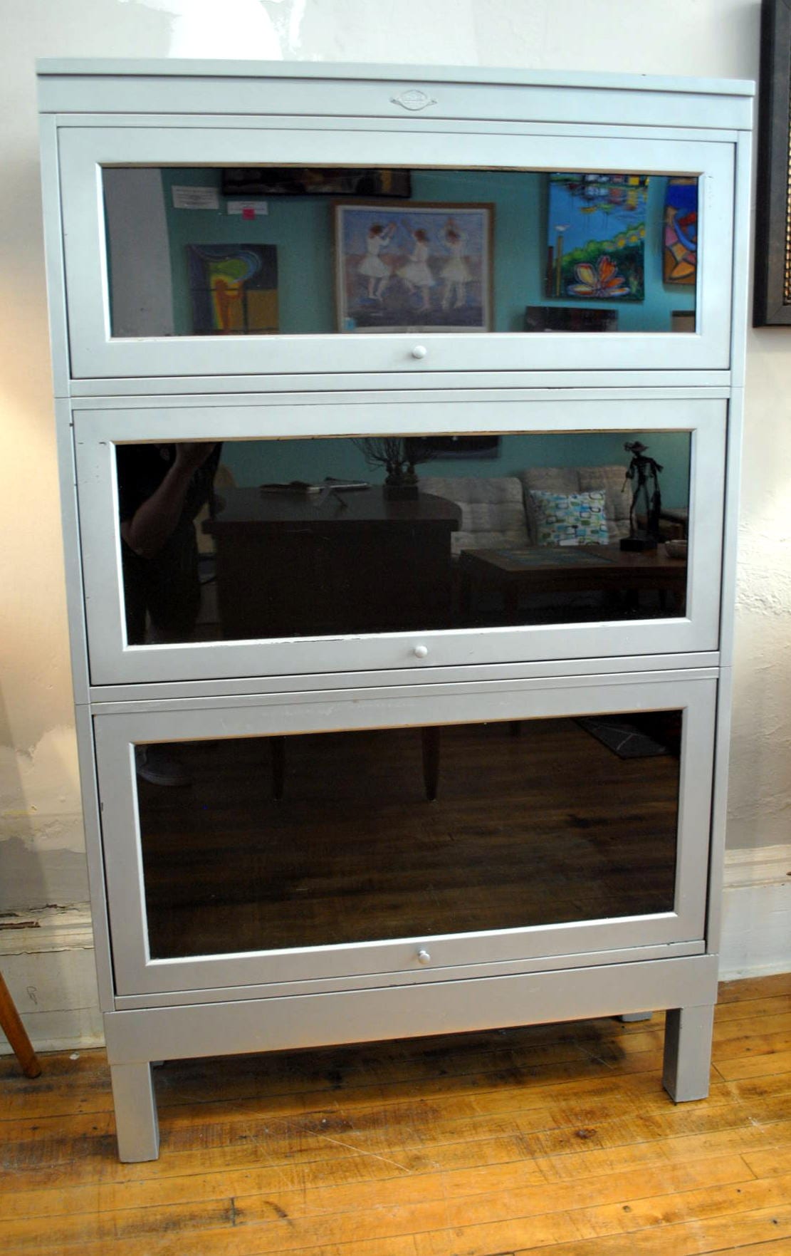 Vintage Art Metal Barrister Bookcase Circa