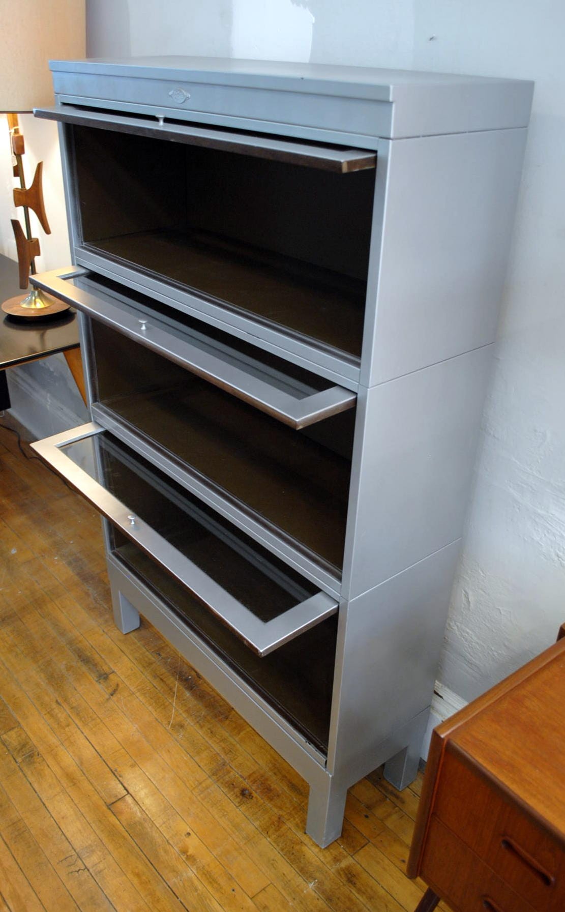 Vintage Art Metal Barrister Bookcase Circa