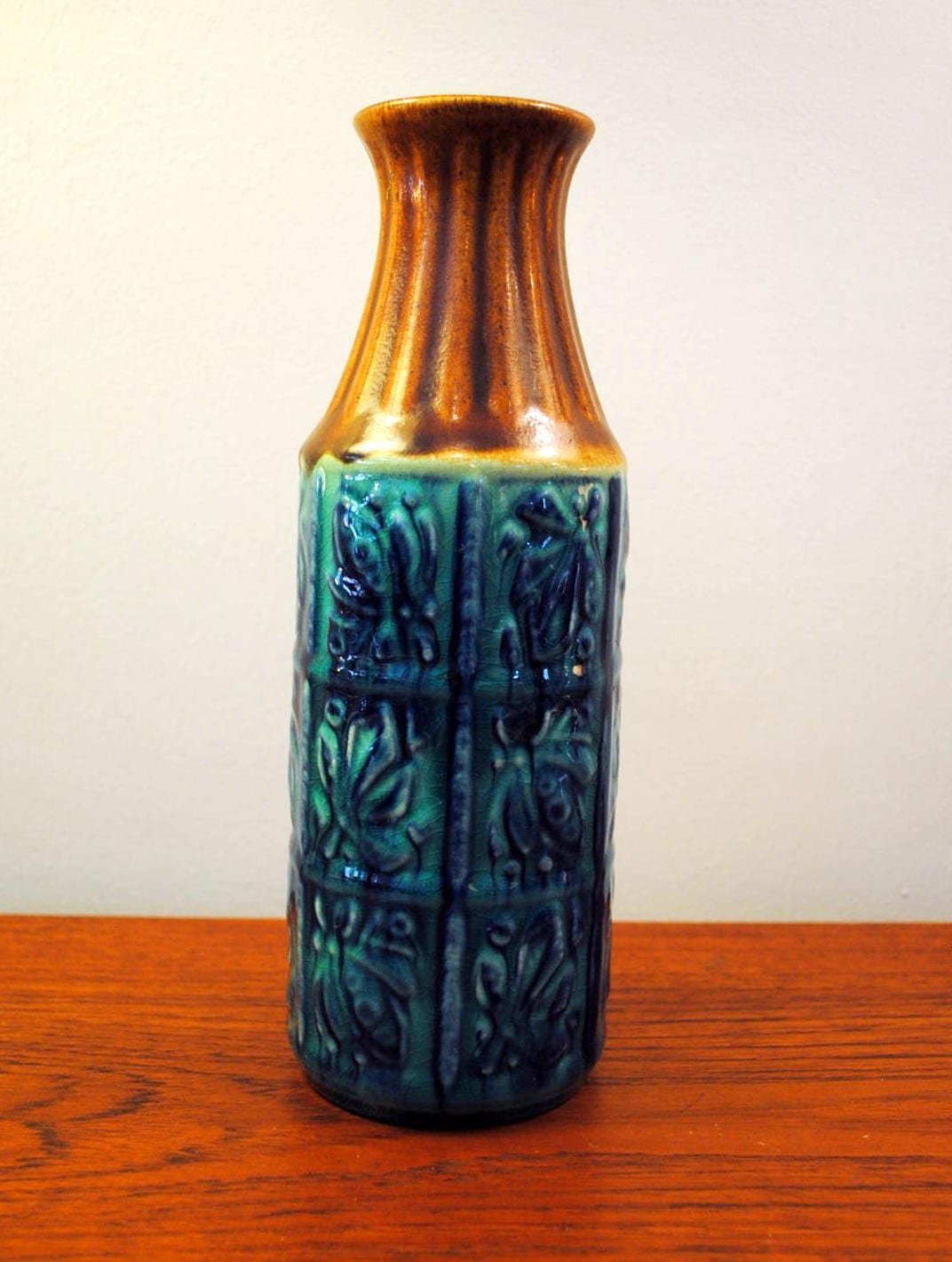 Mid Century West German Pottery Vase Circa