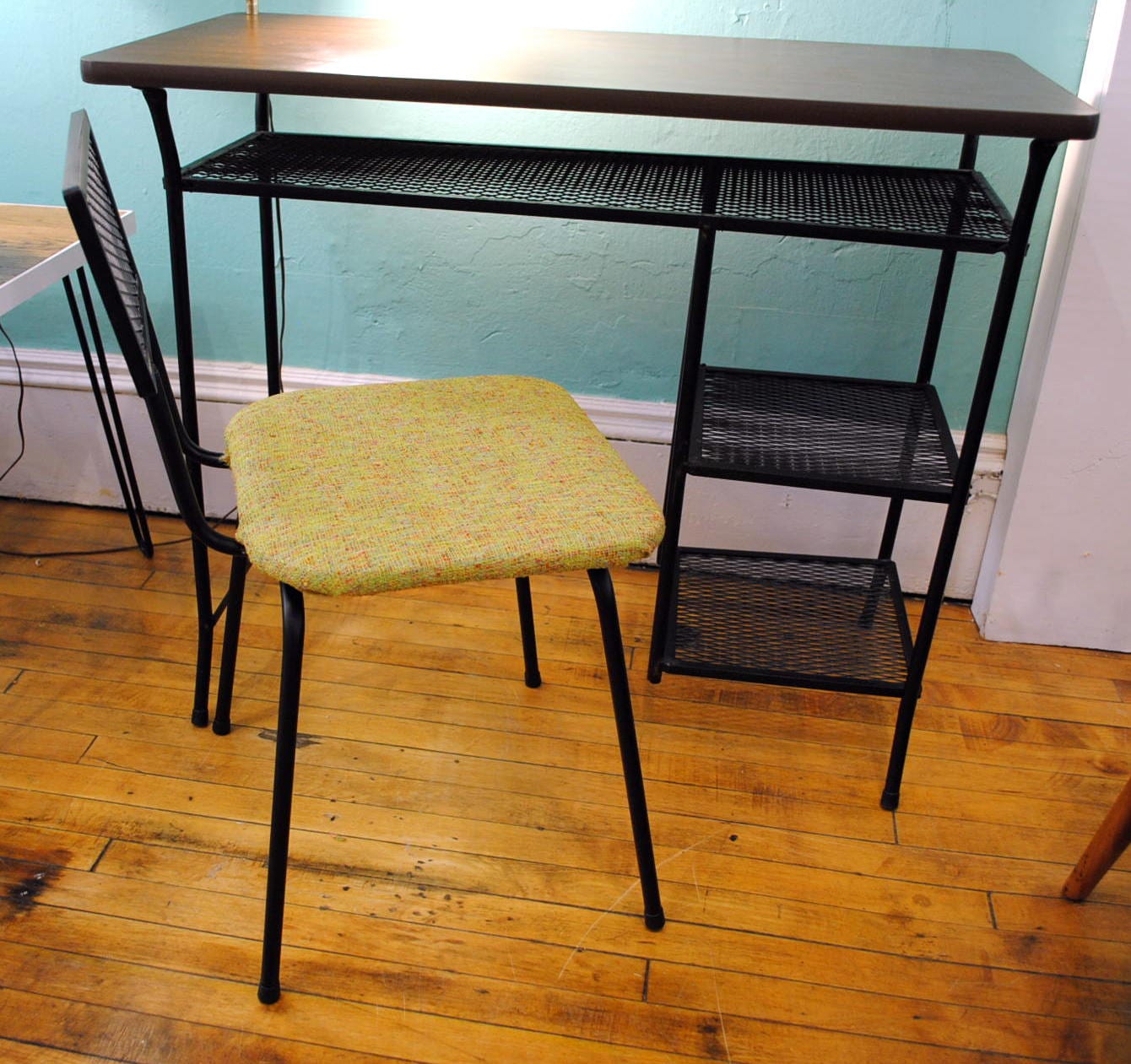 Mid Century Wrought Iron Student Desk Circa
