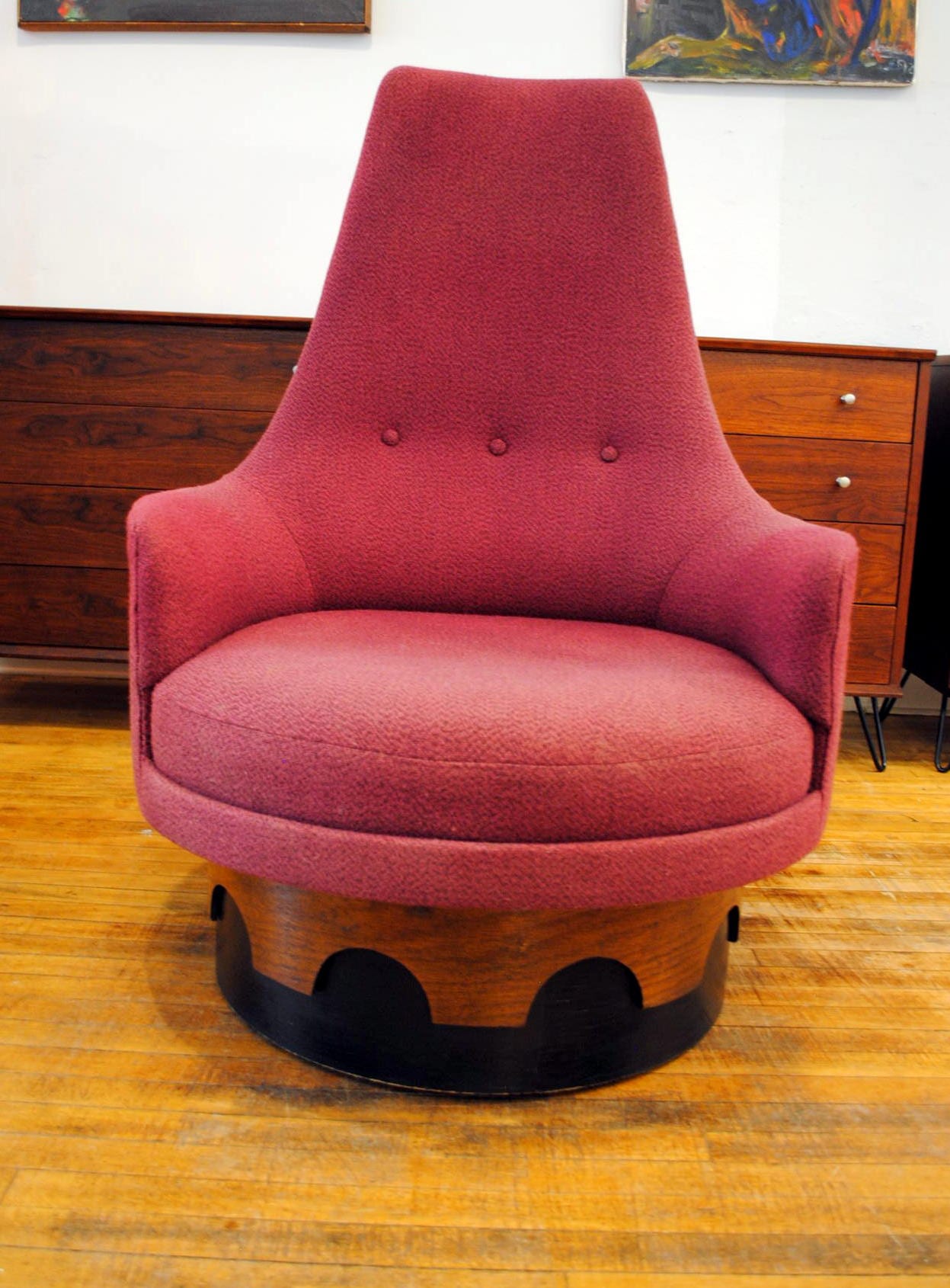 Adrian Pearsall High Back Swivel Lounge Chair ***NOW 650*** Circa