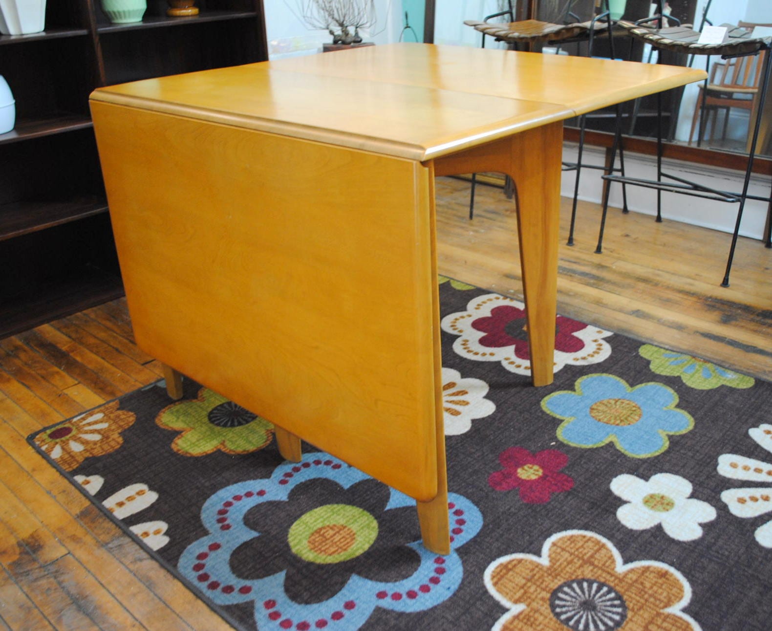 1950's Heywood Wakefield Drop Leaf Dining Table Circa