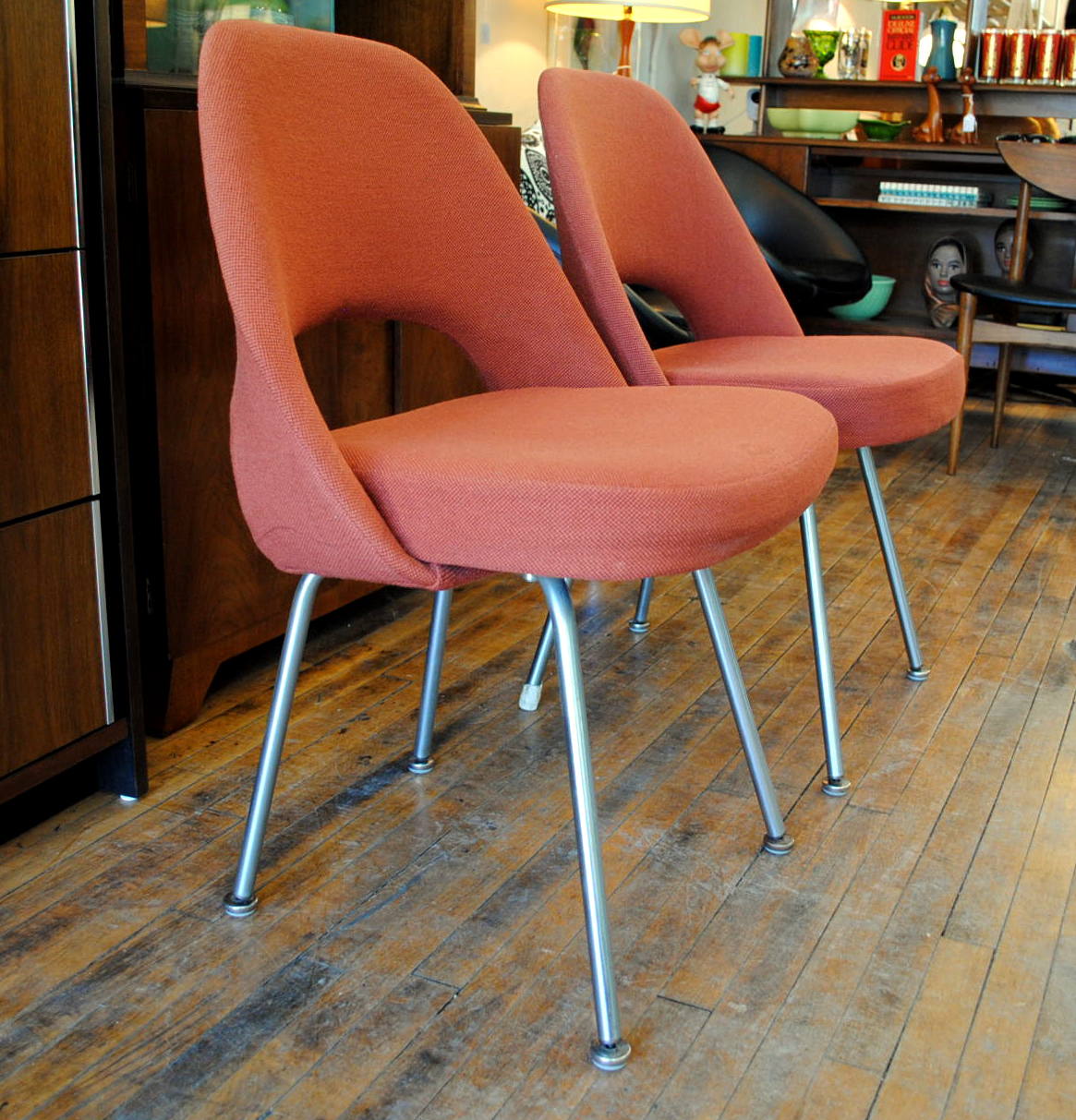 Vintage Knoll Executive Armless Chairs by Eero Saarinen Circa