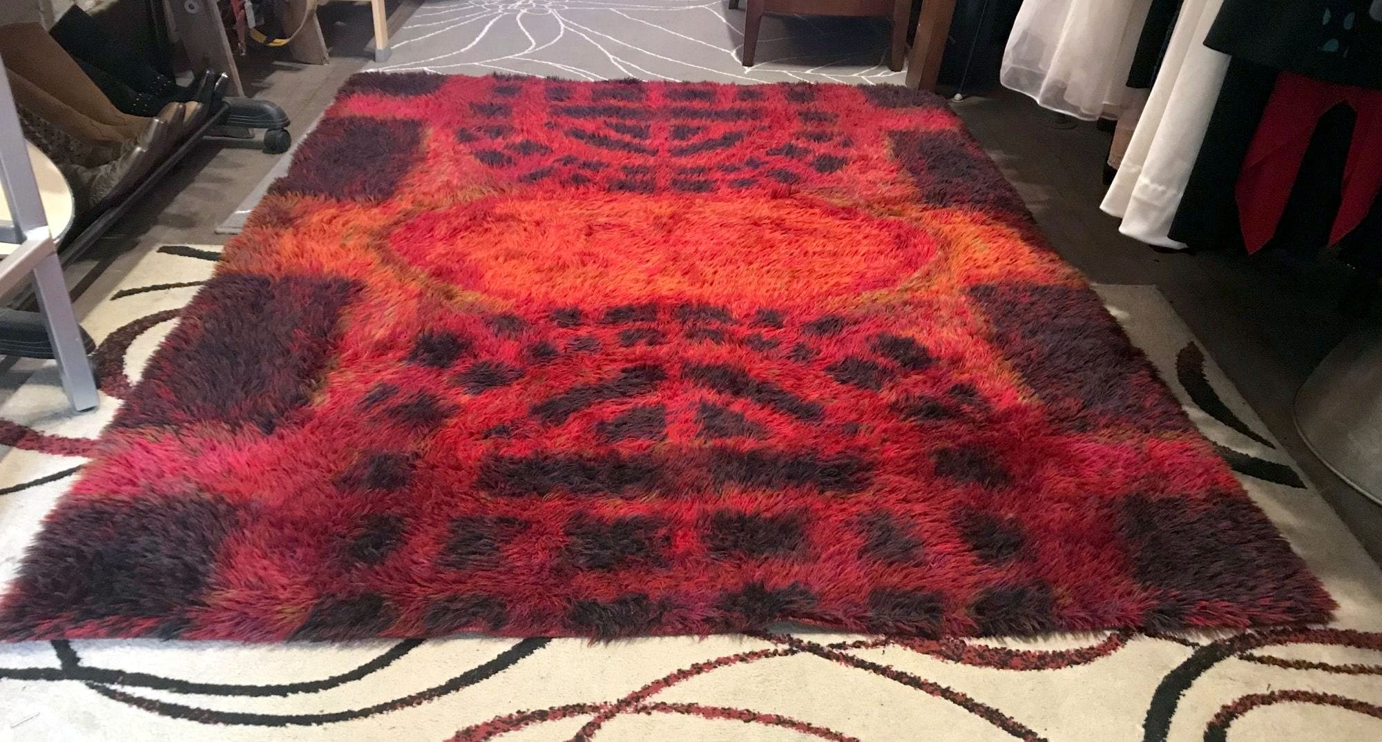 Vintage RYA Rug 6'x 4'6" Circa