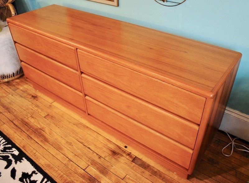 Vintage Teak 6 Drawer Lowboy Dresser by Mobican**SALE575** Circa