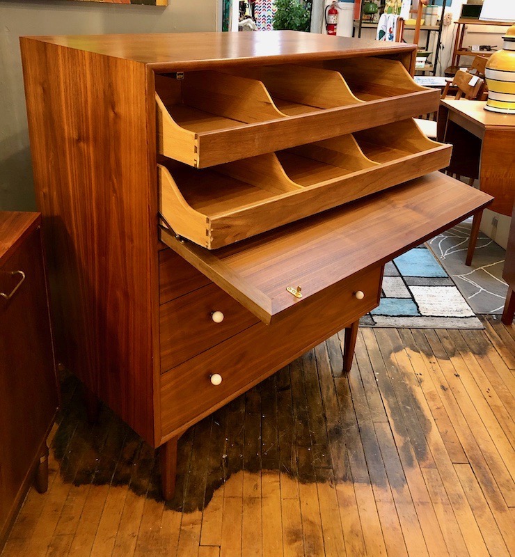 Mid Century Modern Rare Gentleman's Chest/Dresser by Kipp Stewart for