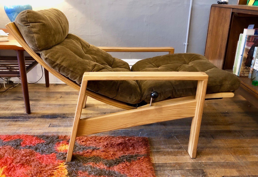 Vintage Reclining Lounge Chair by Design Environment 1970's Circa