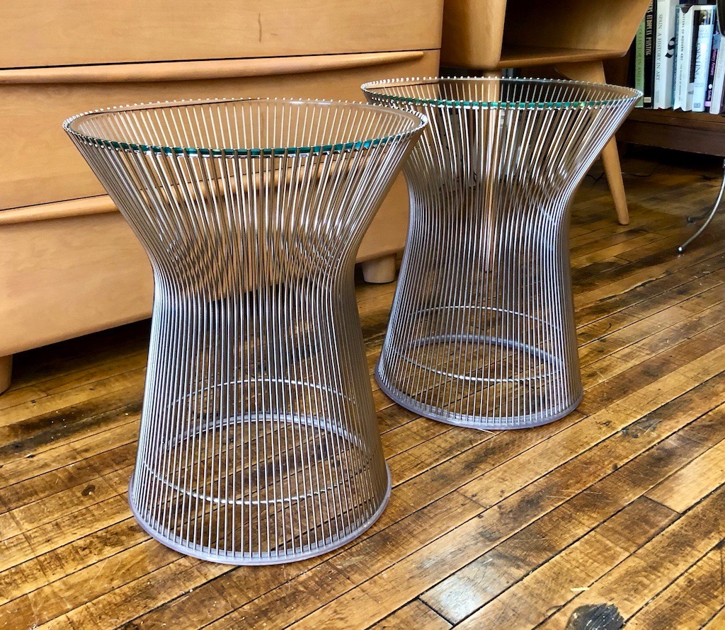 Pair of Authentic Warren Platner Side Tables Circa