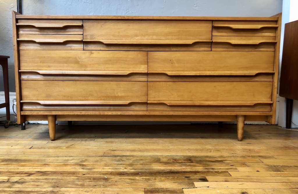 Mid Century Modern Solid Maple Lowboy by Crawford Furniture Co. 1970’s