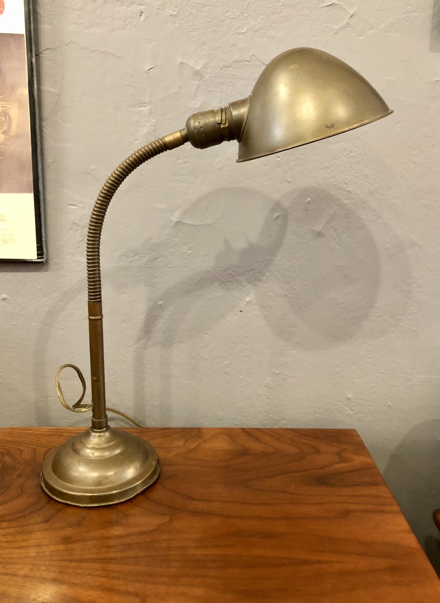 Art Deco Brass Hubbell Desk Lamp 1920’s Circa