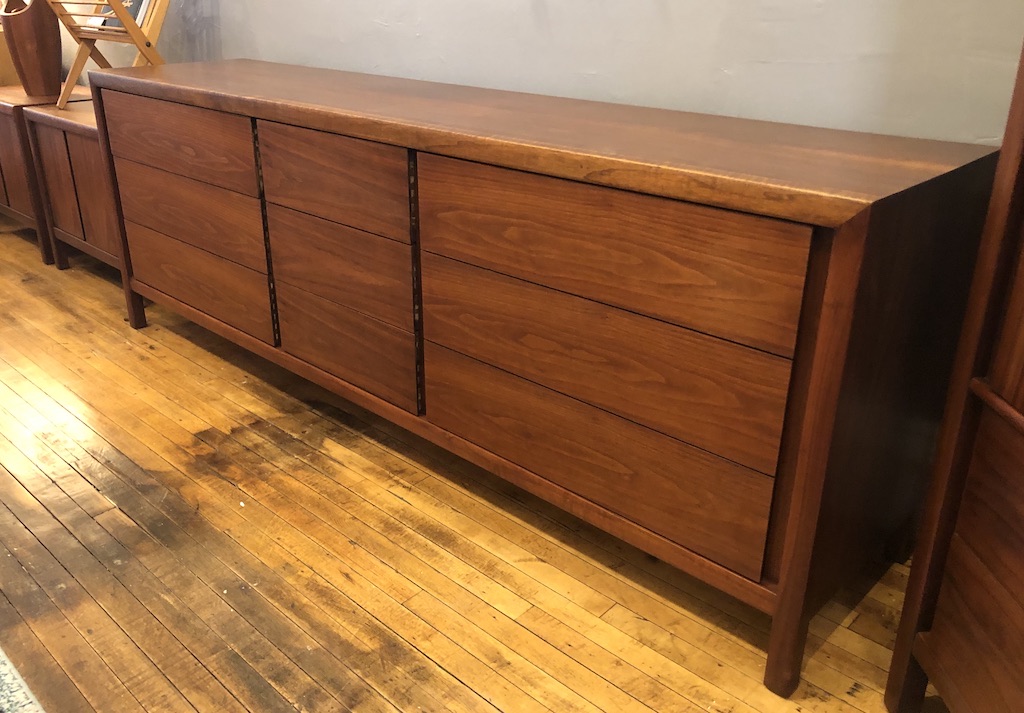 Extra Long Walnut 9 Drawer Lowboy/Dresser 1960’s Circa