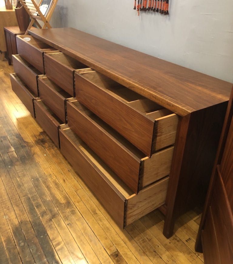 Extra Long Walnut 9 Drawer Lowboy/Dresser 1960’s Circa