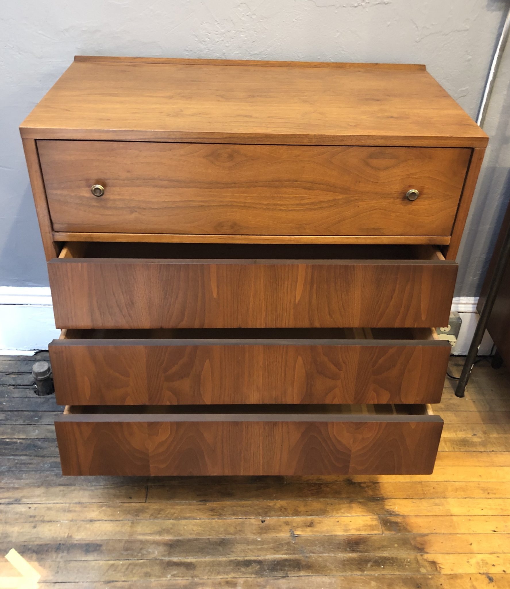 Mid Mod 4 Drawer Tallboy by Harmony House 1950s Circa