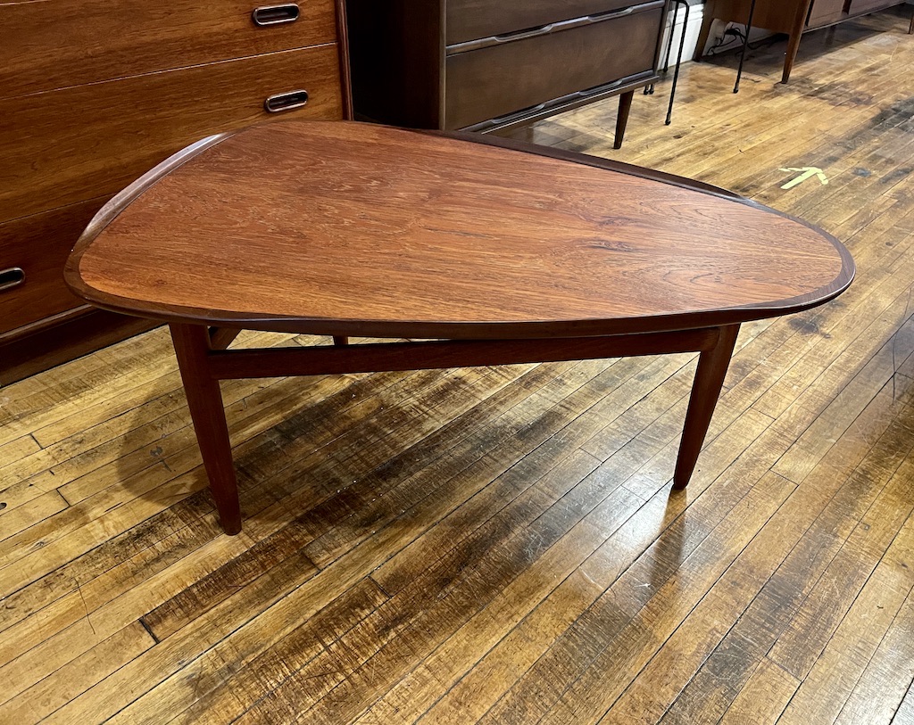 Vintage Danish Teak Guitar Pick Coffee Table attr. Grete Jalk Circa