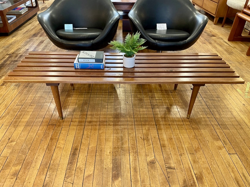 Mid Century Slat Bench/Coffee Table Circa