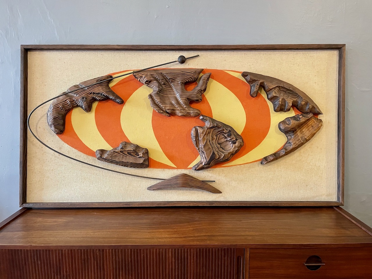 Vintage Witco World Globe/Map in Orange | Circa