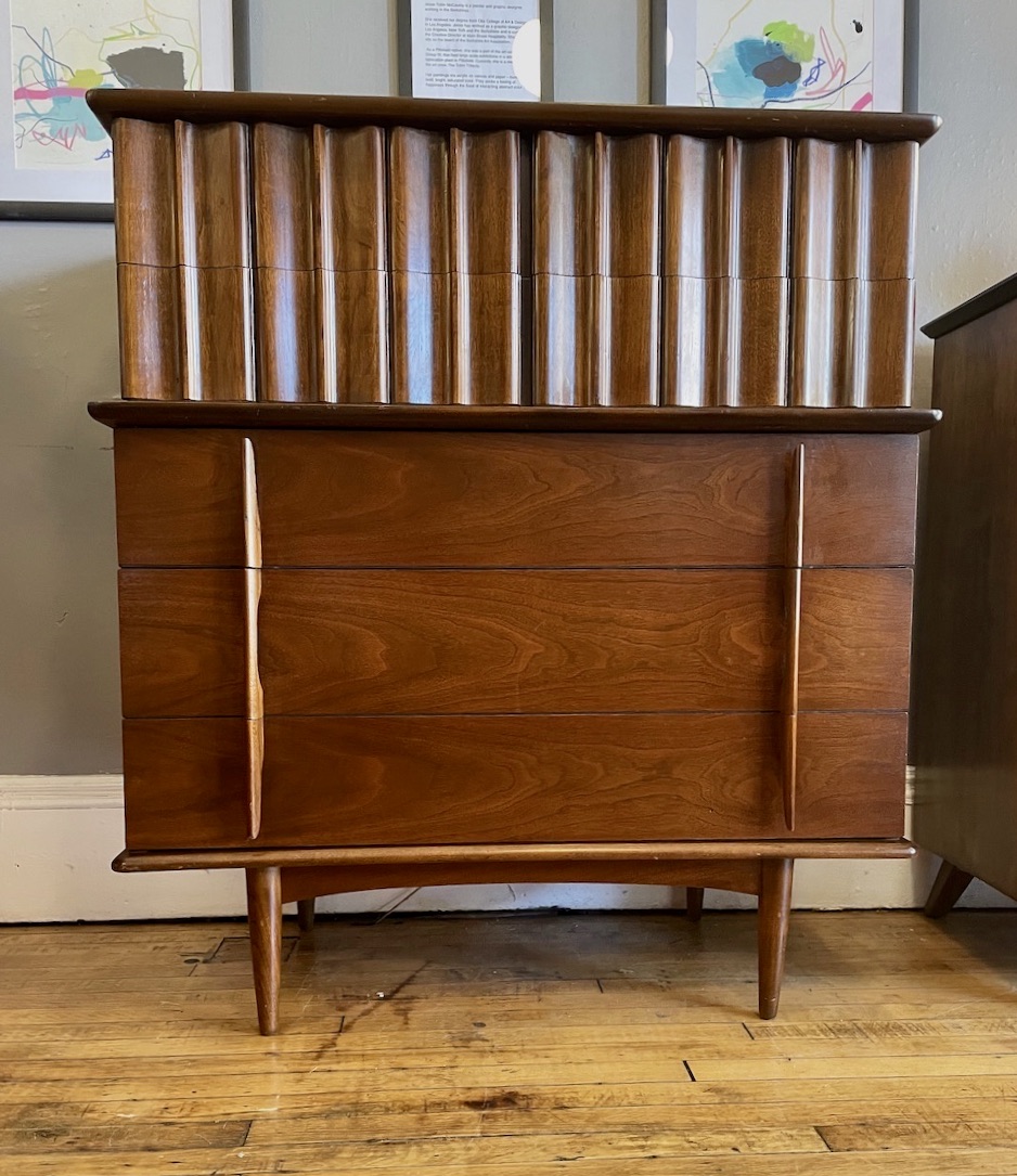 Mid Century Highboy Dresser by United Furniture Circa