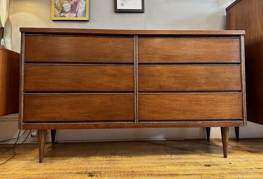 Mid Century Lowboy Dresser by Bassett Circa