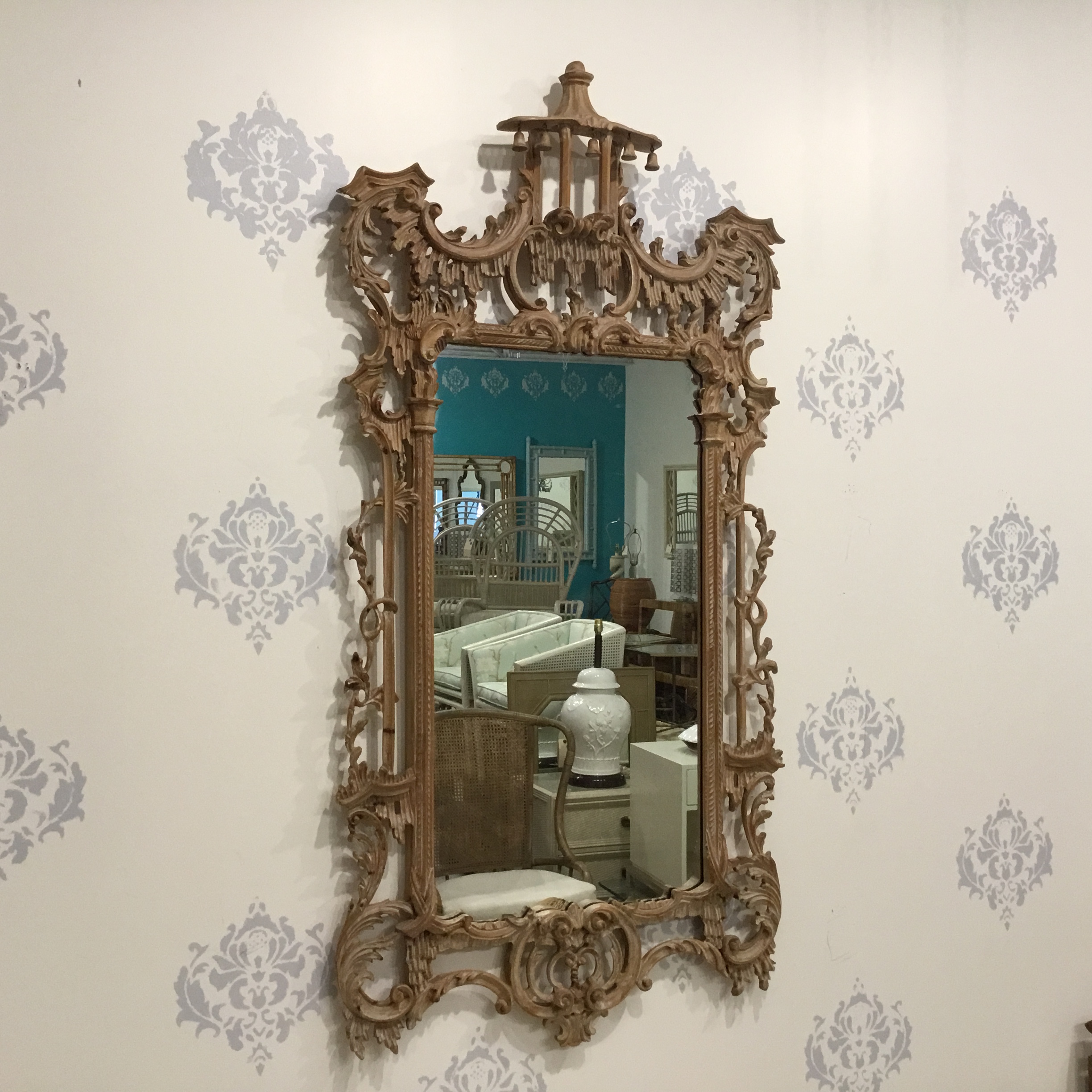 Pagoda Mirror by LaBarge Circa Who