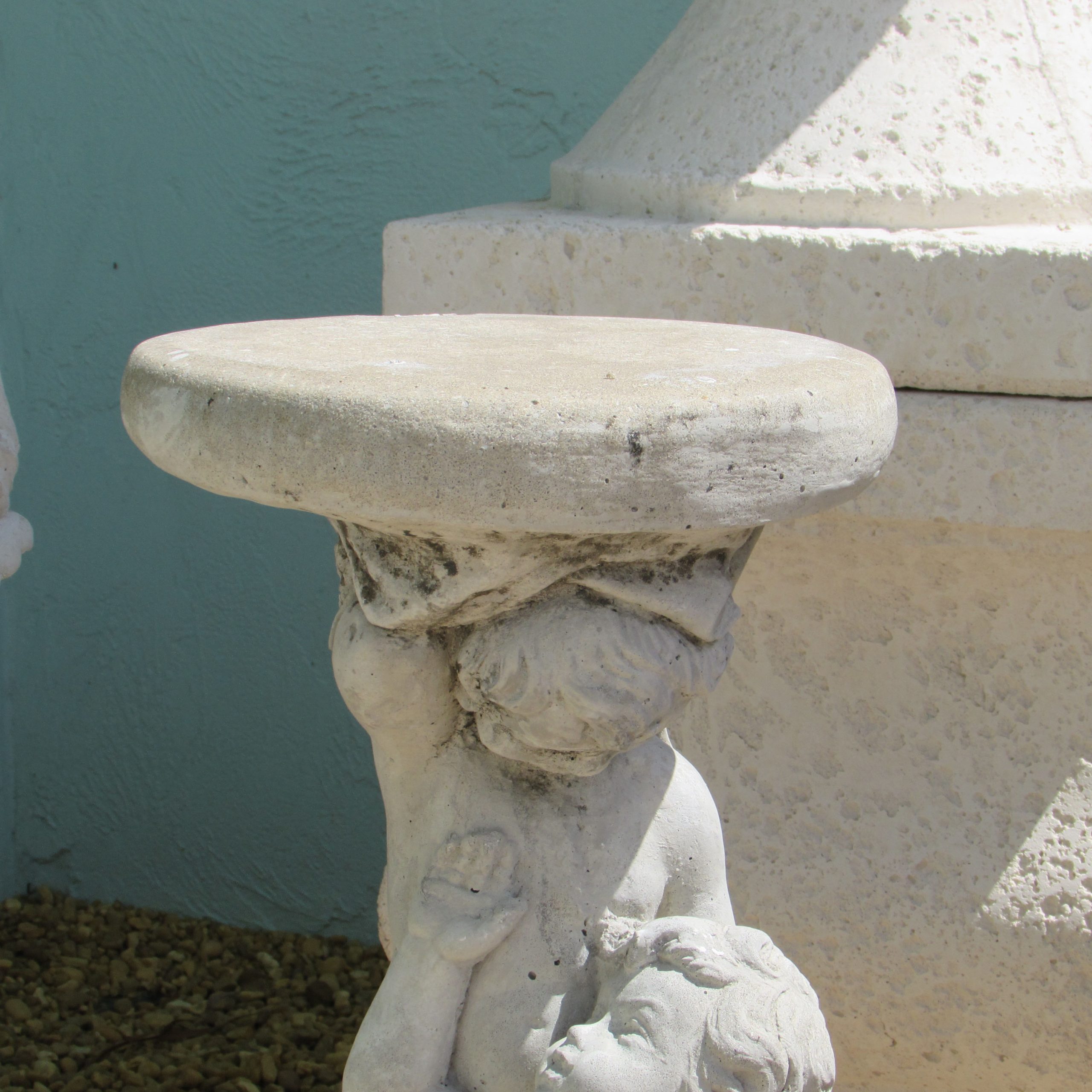 Cherub Garden Pedestal Circa Who