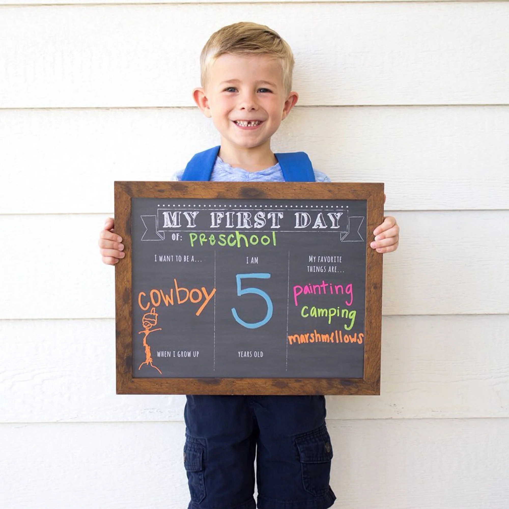 Reusable My First Day of School DryErase Board circleandsquaredecor