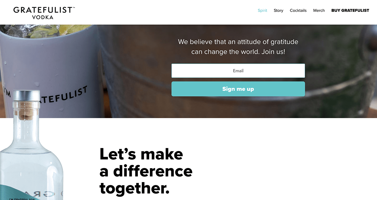 Gratefulist Vodka Indianapolis Alcohol  Design