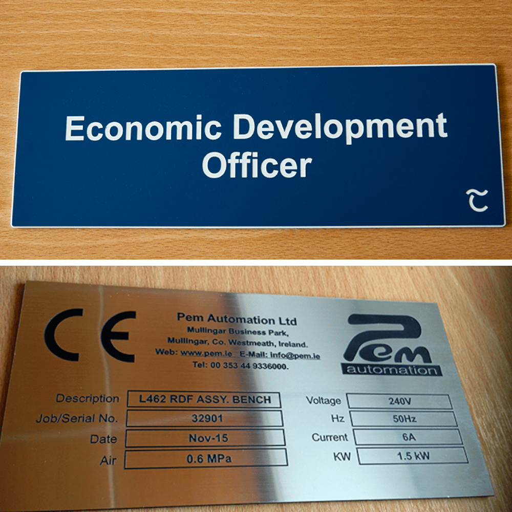 Laser Engraved Signs Circle Custom Designs