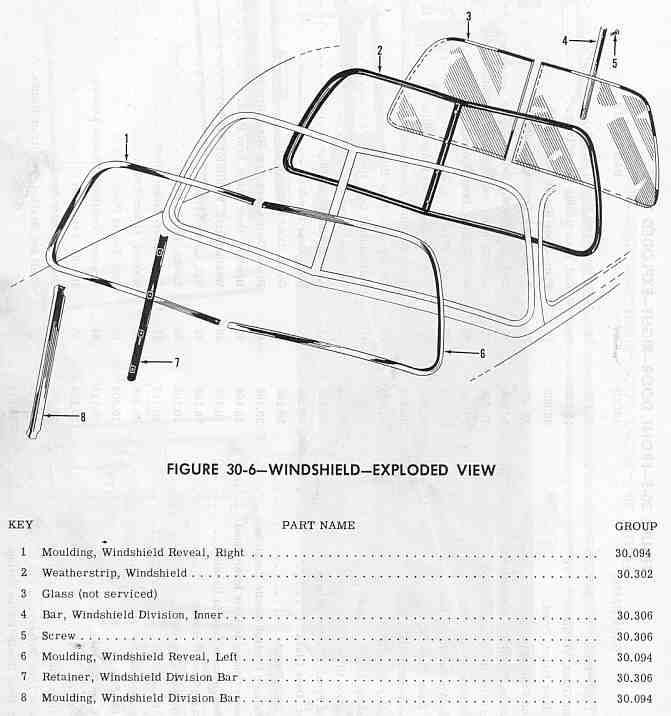 Henry J windshield glass