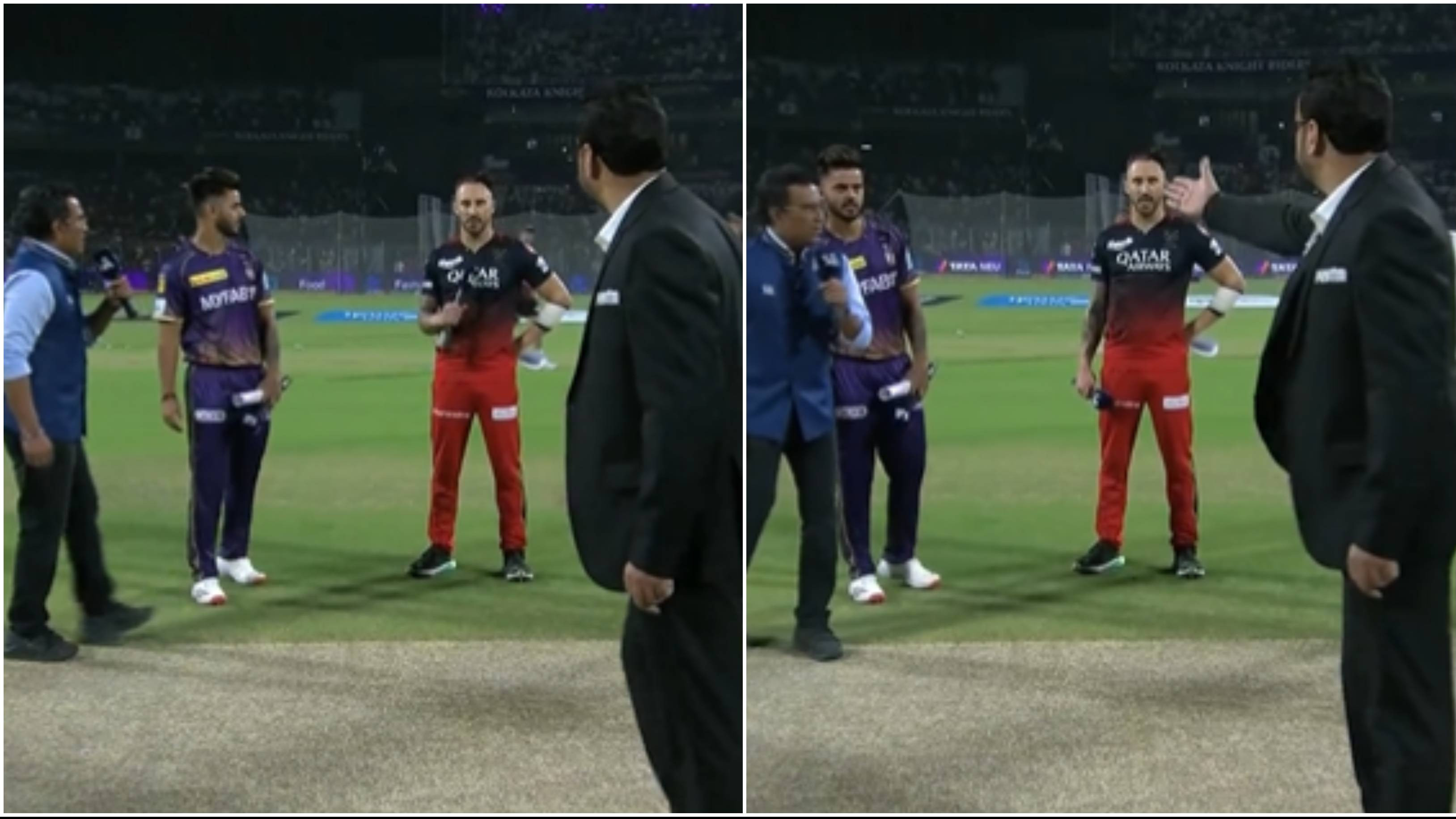 IPL 2023 WATCH KKRRCB clash starts with confusion as match referee