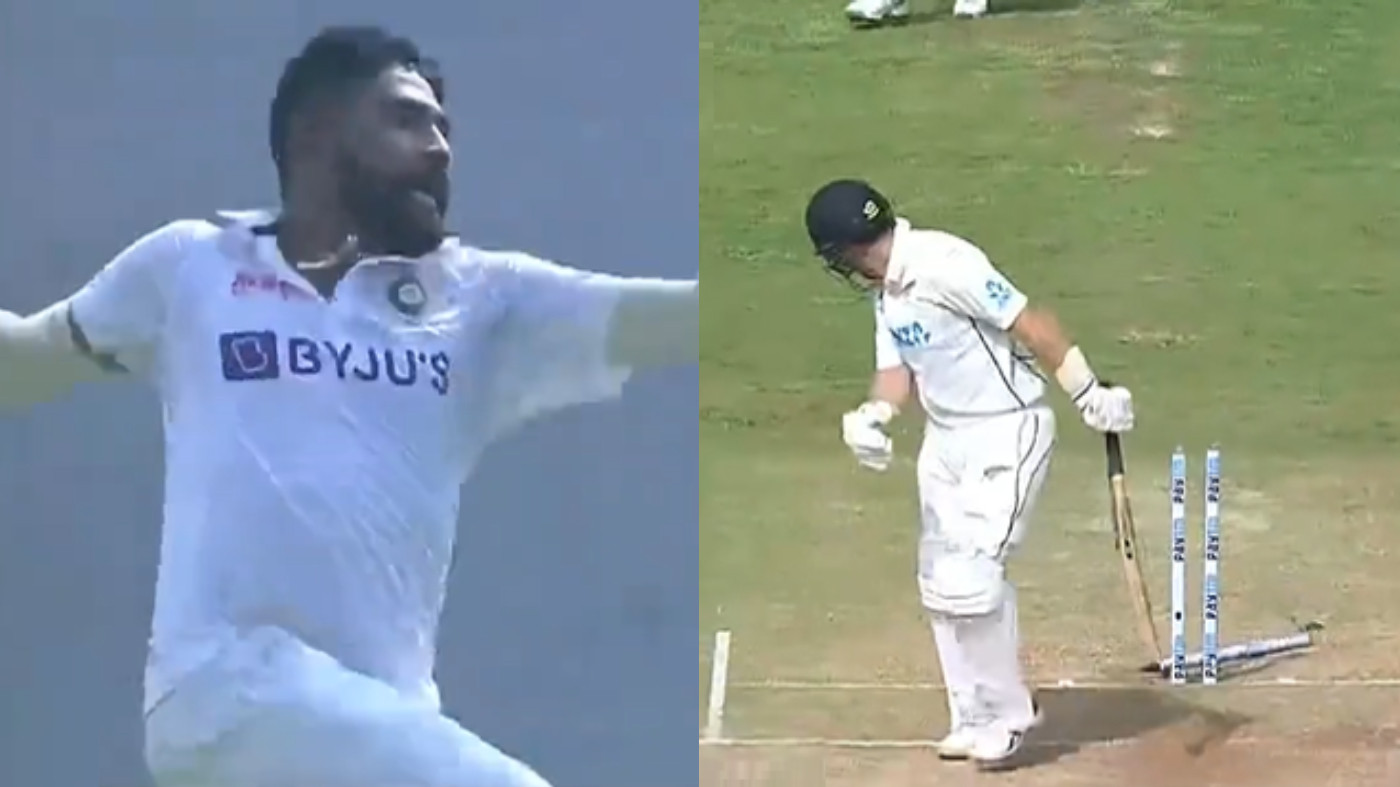 IND v NZ 2021 WATCH Mohammed Siraj bowls a jaffa to dismiss Ross Taylor