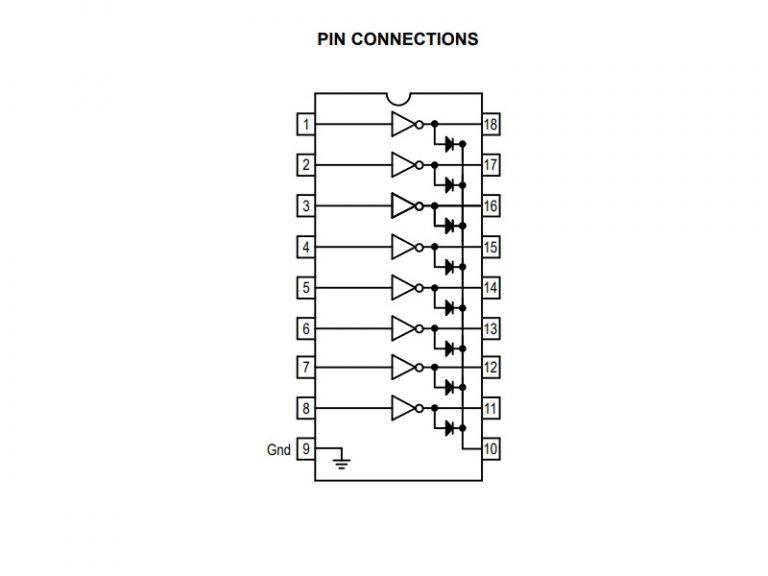 ULN2803APG (8 Channel Darlington Driver) Circuit Electronics