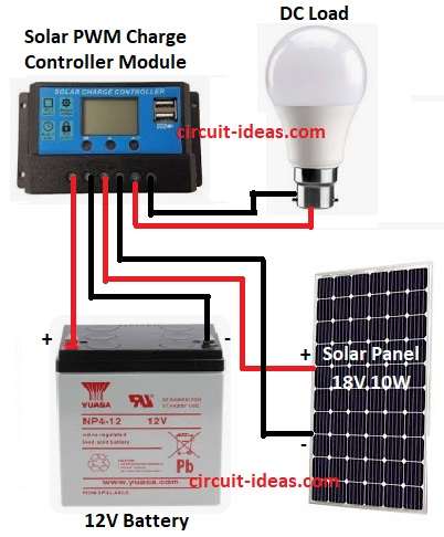 Simple PWM Solar Charge Controller Circuit - Circuit Ideas for You