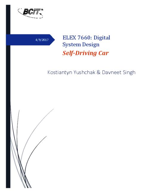 Selfdriving car The BCIT cIRcuit