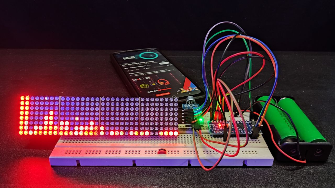 Audio Spectrum Visualizer Using Arduino & Matrix Display