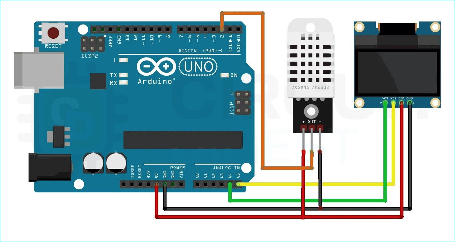 Interfacing DHT22 Humidity & Temperature Sensor with Arduino