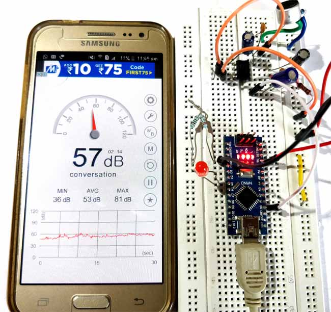 Arduino Sound Level Meter Measure Sound/Noise Level in dB with