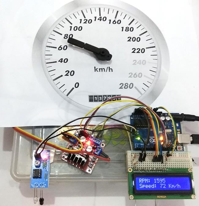 Arduino Based Analog Speedometer Using IR Sensor