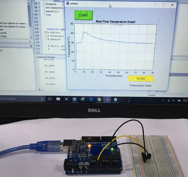 How to Plot Real Time Temperature Graph using MATLAB