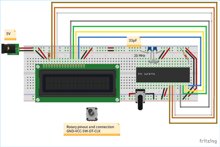 Rotary Encoder Interfacing With Pic Microcontroller Pic16f877a Images