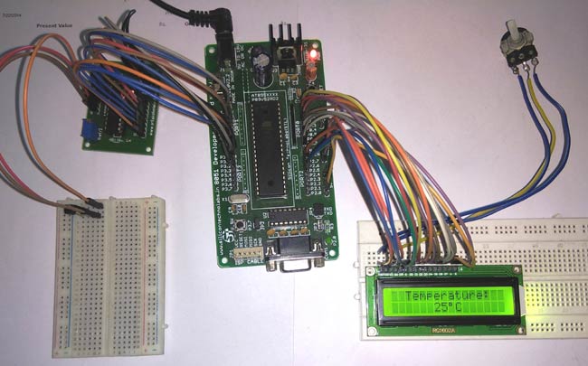 Temperature Sensor Circuit Diagram Using 8051