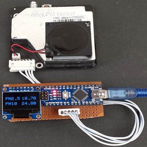 Air Quality Analyzer using Arduino and Nova PM Sensor