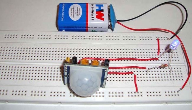 Pir Sensor Based Motion Detector Circuit Diagram