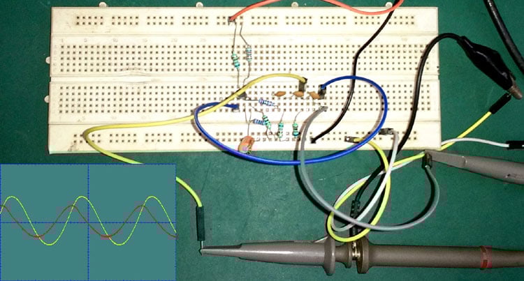Circuit Diagram Of Rc Phase Shift Oscillator Using Transistor - Circuit ...