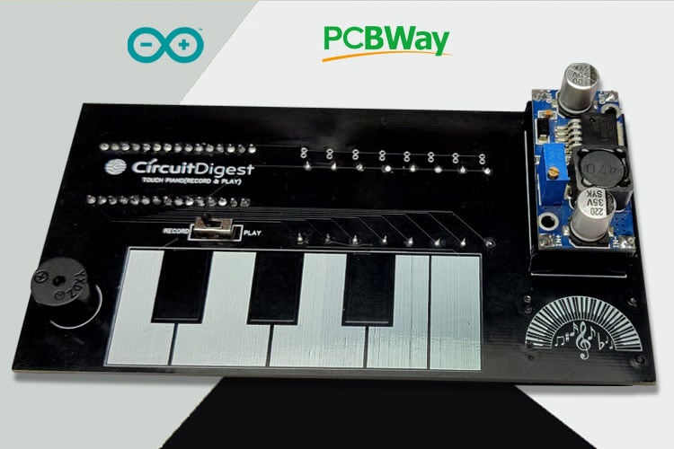 Design and Build an Arduino Based Touch Capacitive Piano PCB with Recording and Replay